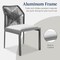 Best Choice Products Set of 2 Indoor/Outdoor Aluminum Woven Side Dining Chairs w/ All-Weather Rope